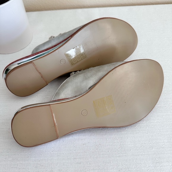 New G.C. Shoes Mattie Silver Embellished Leather Dressy Slide Sandals Women’s 9 - Picture 14 of 14